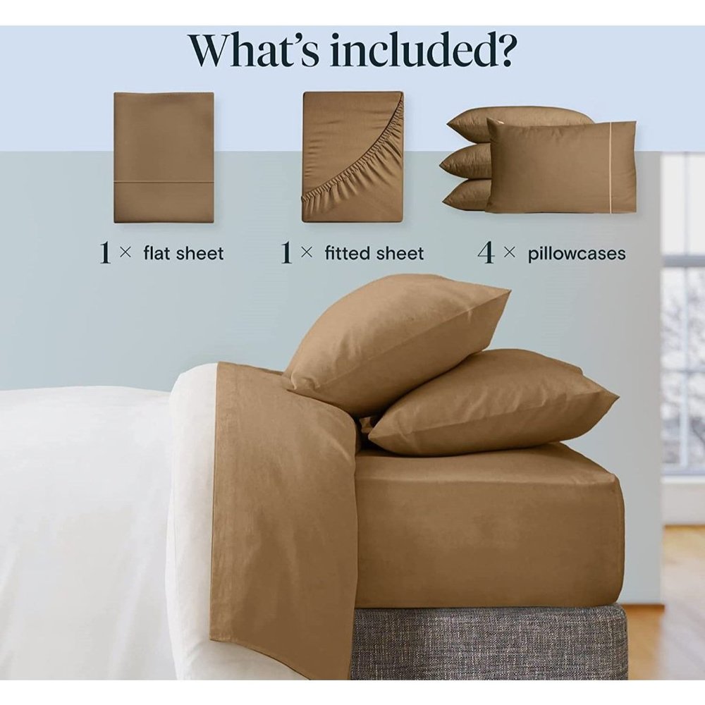New 6 PC Hotel SoftSheet Deep Set  Pockets 18" Eco Friendly Wrinkle Free… - Picture 2 of 8